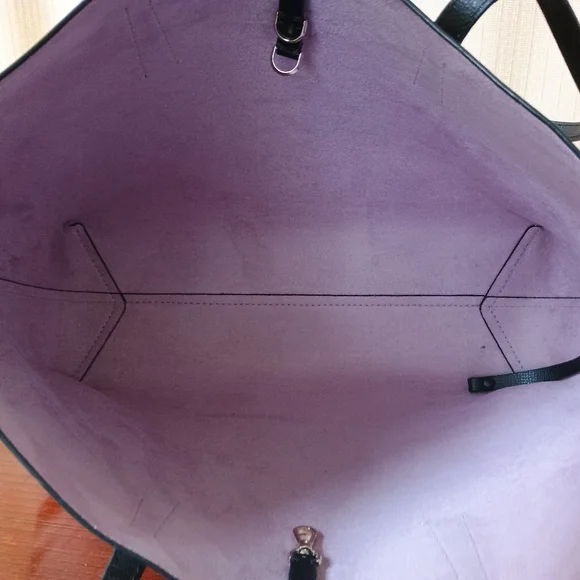 kate spade Black Floral Tote with White and Purple Daisy Print - Picture 5 of 6